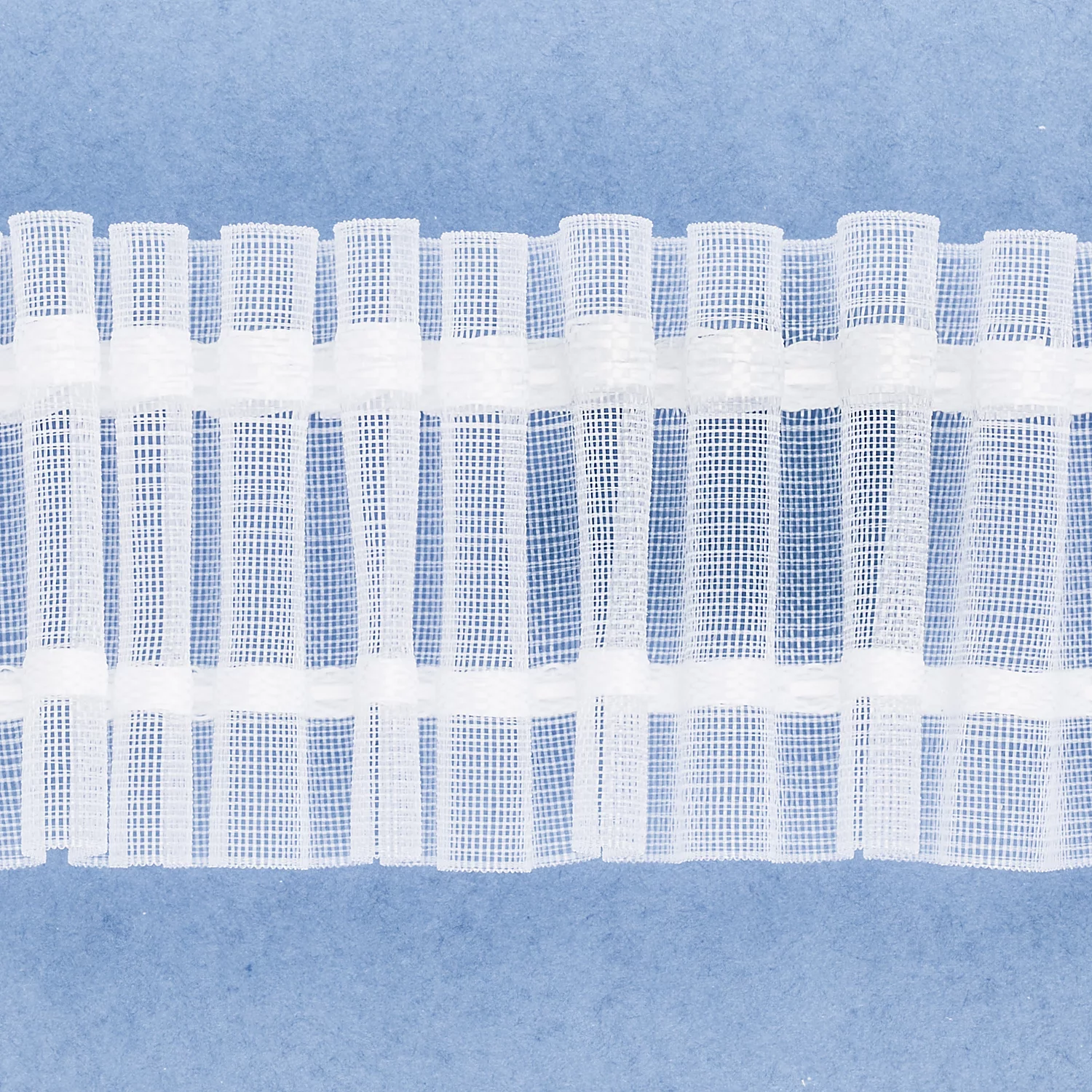 buttinette Ruban fronceur tubulaire à plis crayon, transparent