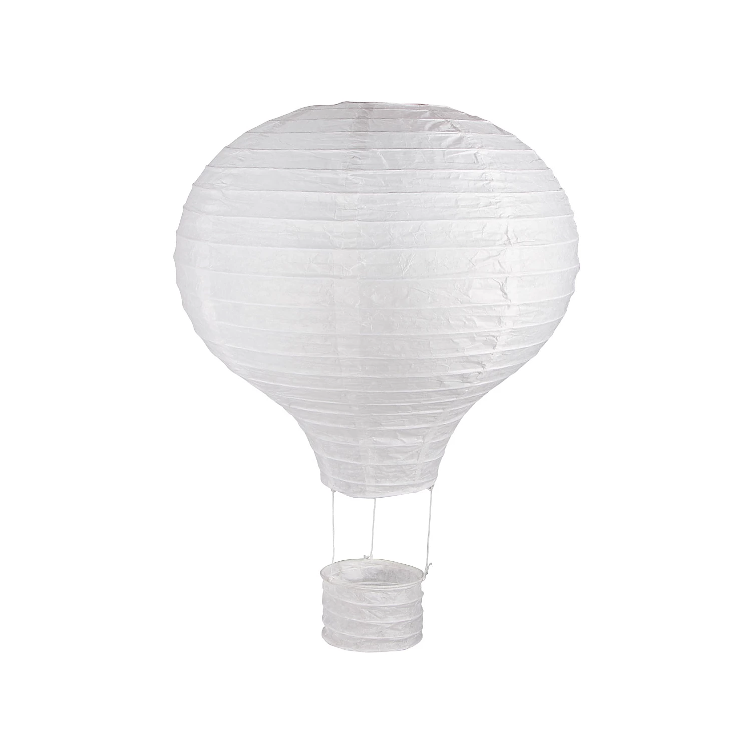 Lampion en papier "montgolfière", blanc, 30 cm Ø
