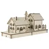 Kit créatif maquette en bois ""2 maisonettes