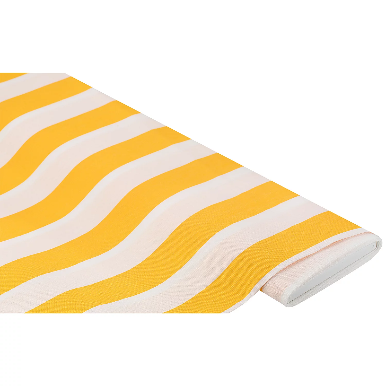 Tissu d'extérieur "Madrid", à rayures jaune/blanc