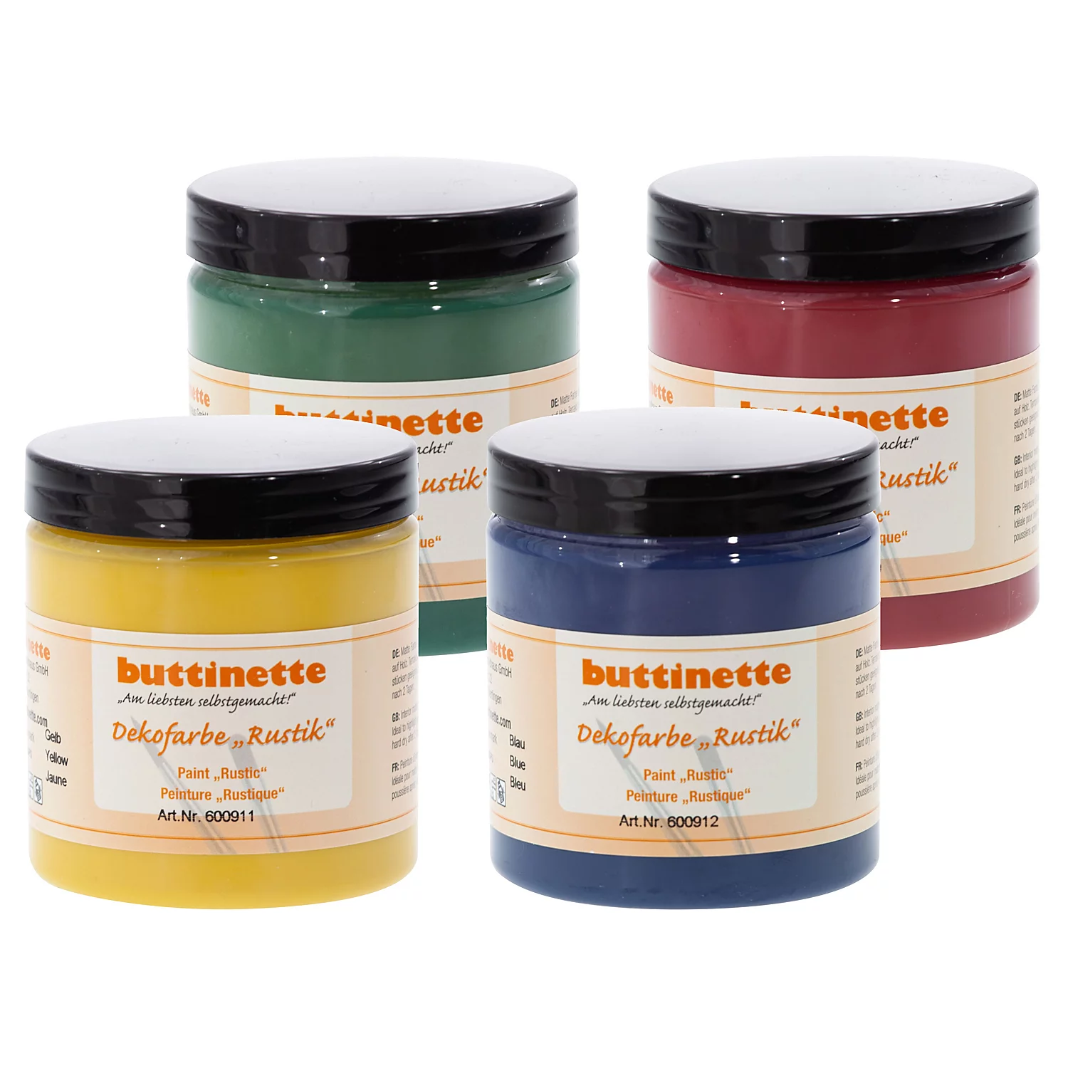 buttinette Peinture déco "rustique", différentes couleurs, 250 ml