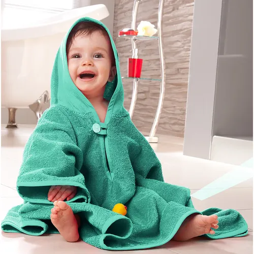 buttinette Poncho de bain, émeraude, 55 x 71 cm