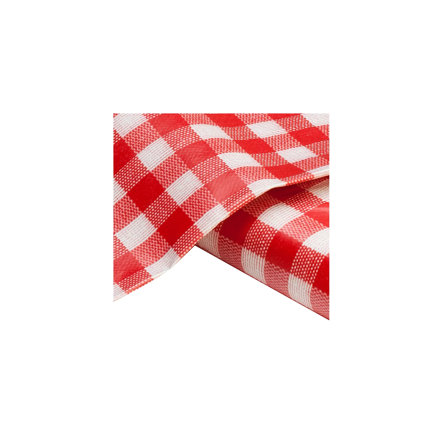Linge de table épongeable - toile cirée à carreaux, rouge/blanc