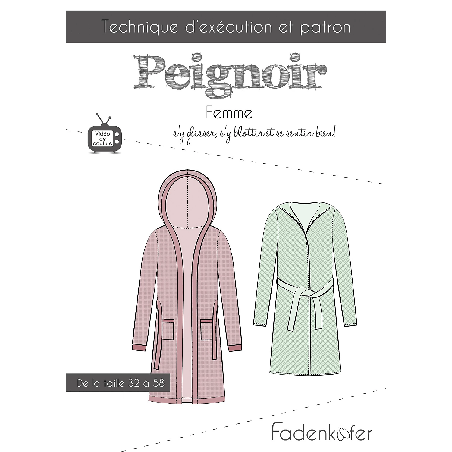 Fadenkäfer Patron "peignoir" pour femme