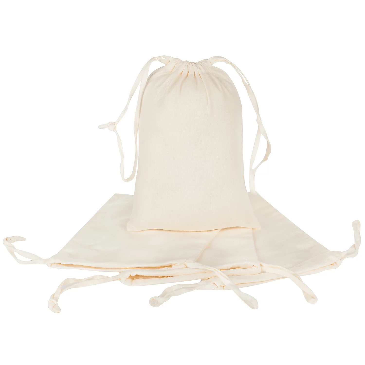 buttinette Baumwollsäckchen, natur, 15 x 20 cm, 4 Stück Image