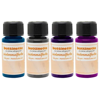 buttinette Seidenmalfarben Trend, 4x 50 ml