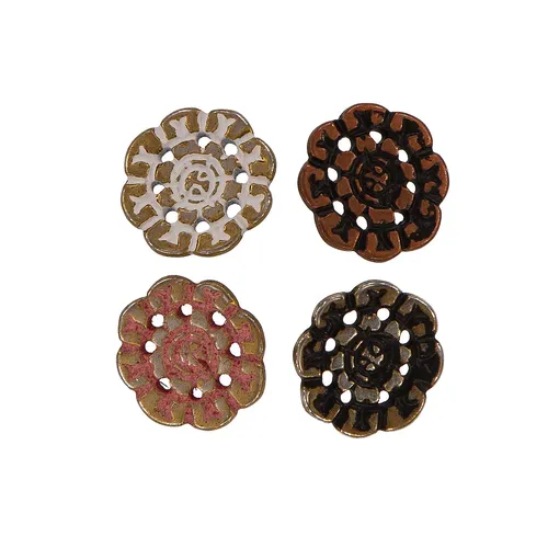 buttinette Blumenknöpfe, 19 mm Ø, 40 Stück