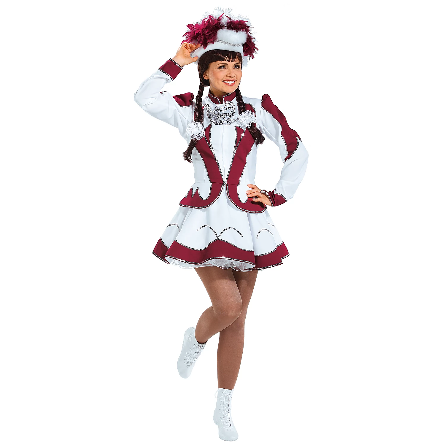 buttinette Gardekostüm, bordeaux/weiß Image