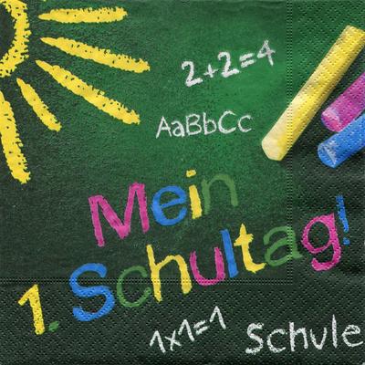Papierserviette Mein 1. Schultag, 33 x 33 cm, 20 Stück Image