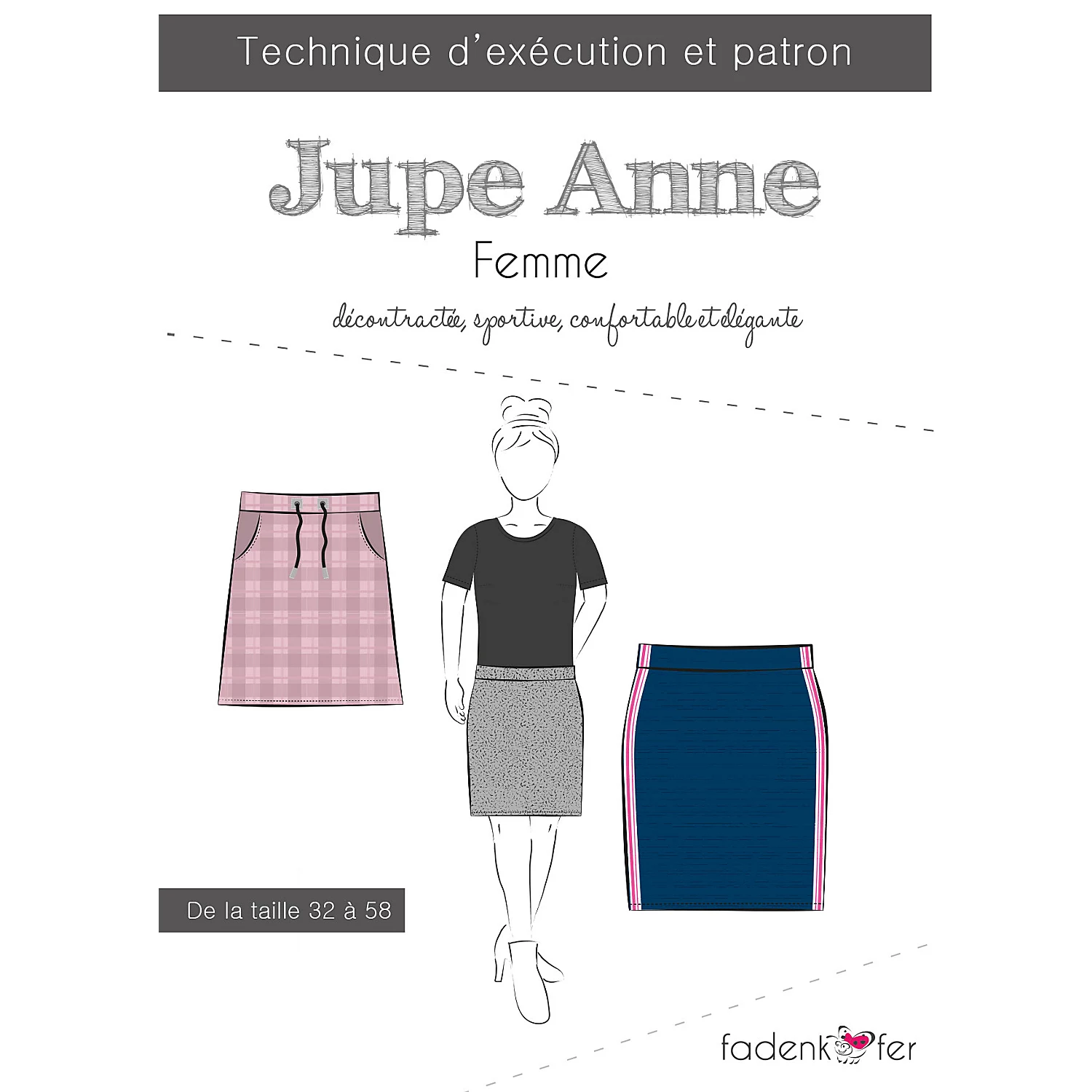 Fadenkäfer Patron "Jupe Anne" pour femme