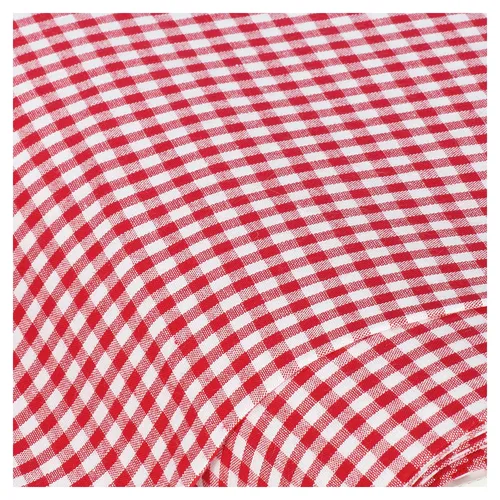 Tissu coton ""carreaux vichy"", 5 x 5 mm, rouge/blanc