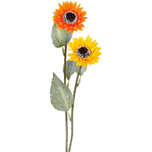 Sonnenblumen, gelb-orange, 60 cm, 2 Stück