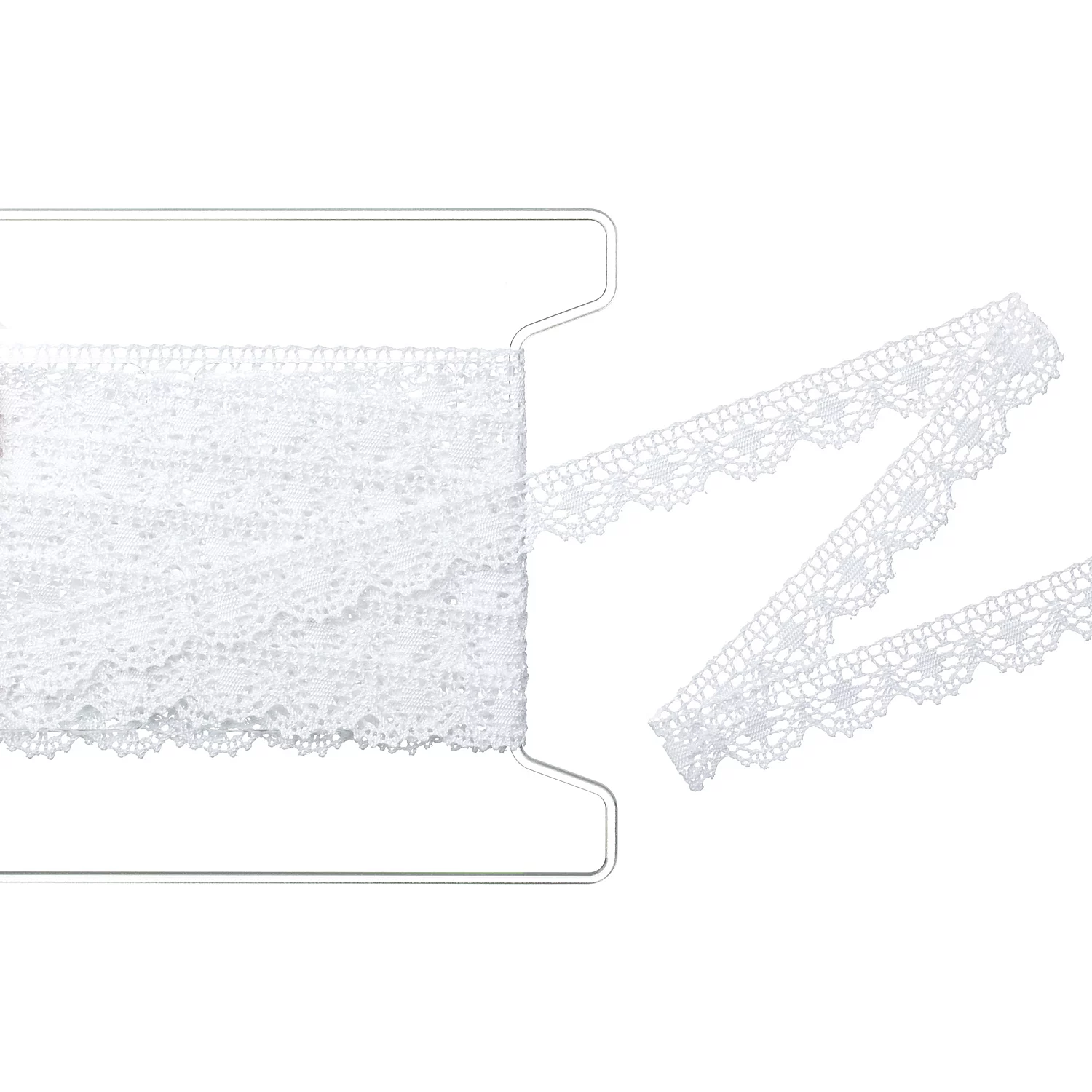 BW-Bogen-Klöppelspitze, weiß, Breite 1,7 cm, Länge 5 m Image