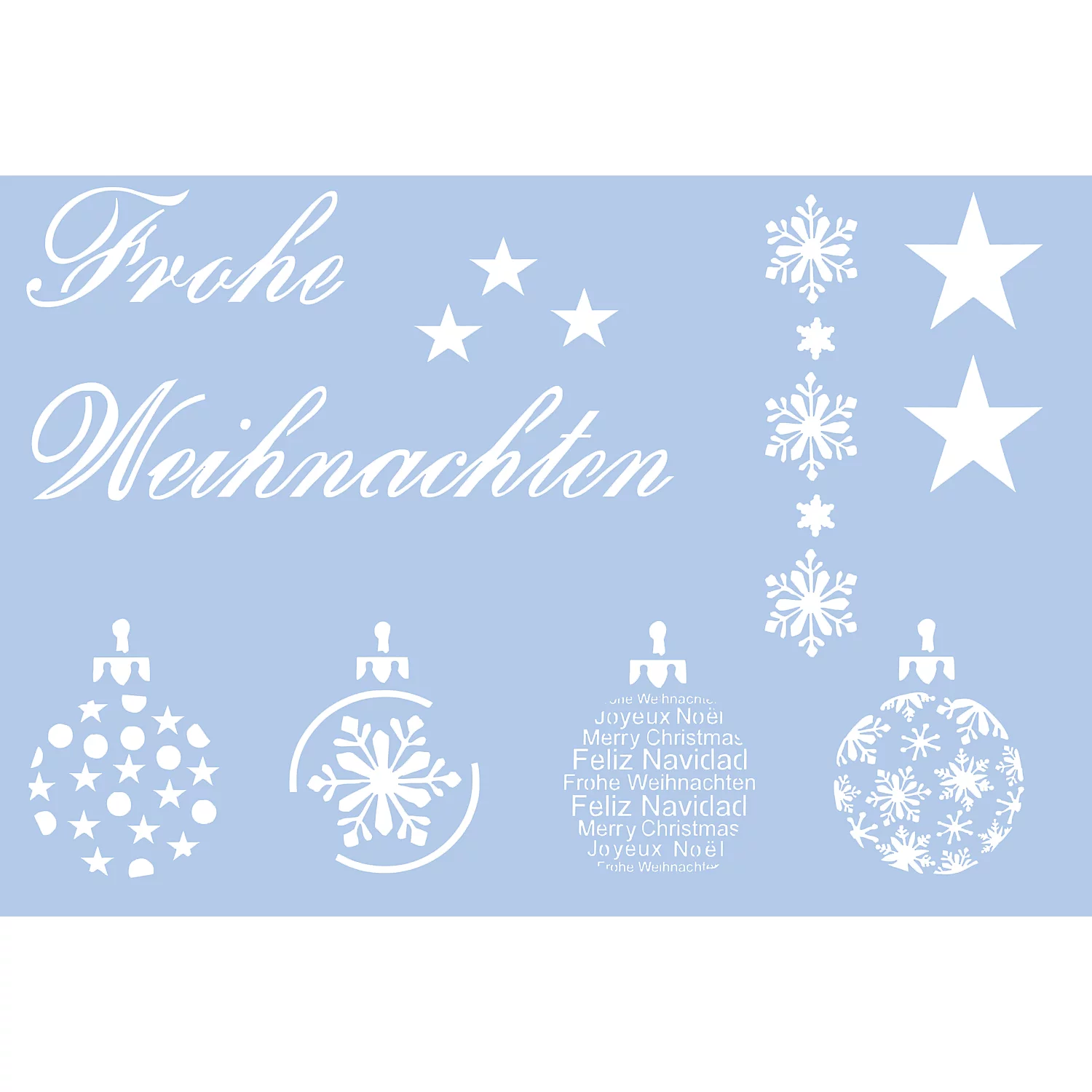buttinette Schablone Weihnachtsmotive, 29,5 x 20 cm Image