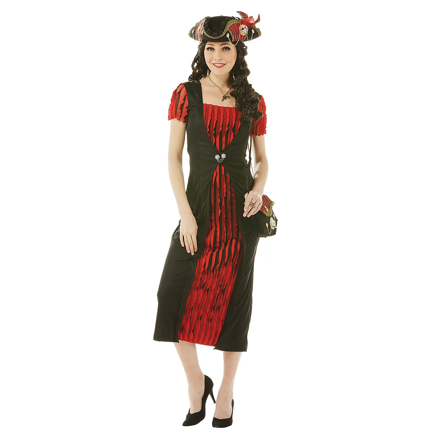 Piratenkleid, schwarz/rot Image