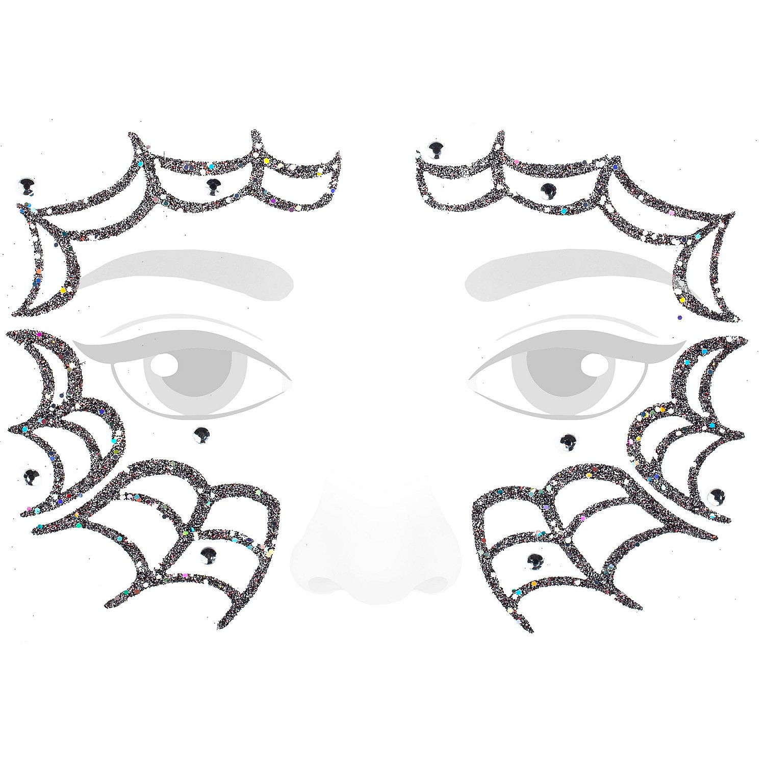 Face-Art-Tattoo Spinnenweben