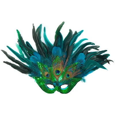 Maske Pfauenfeder Image