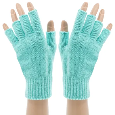 Strick-Handschuhe, aqua