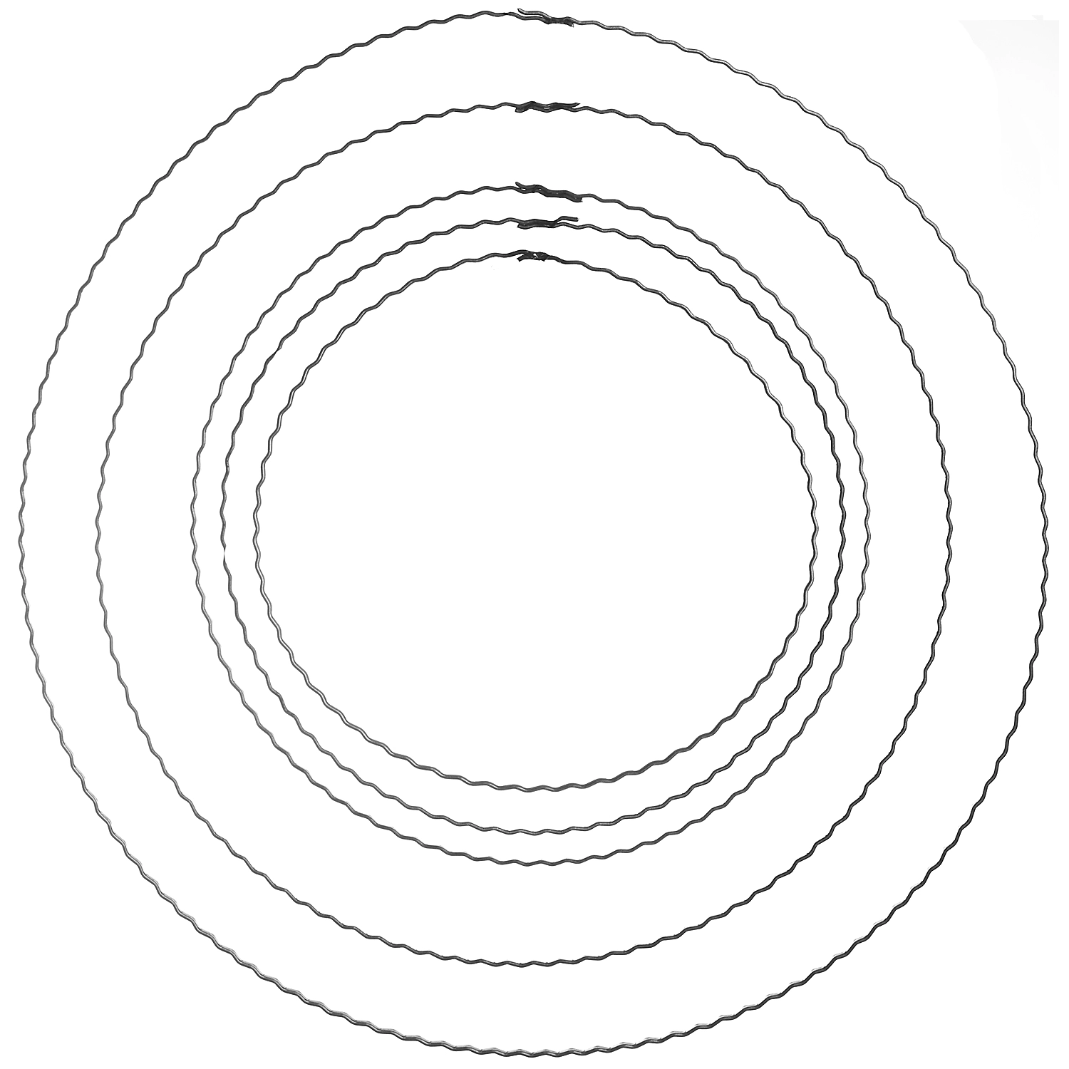 Metallreifen gewellt, 10 Stück