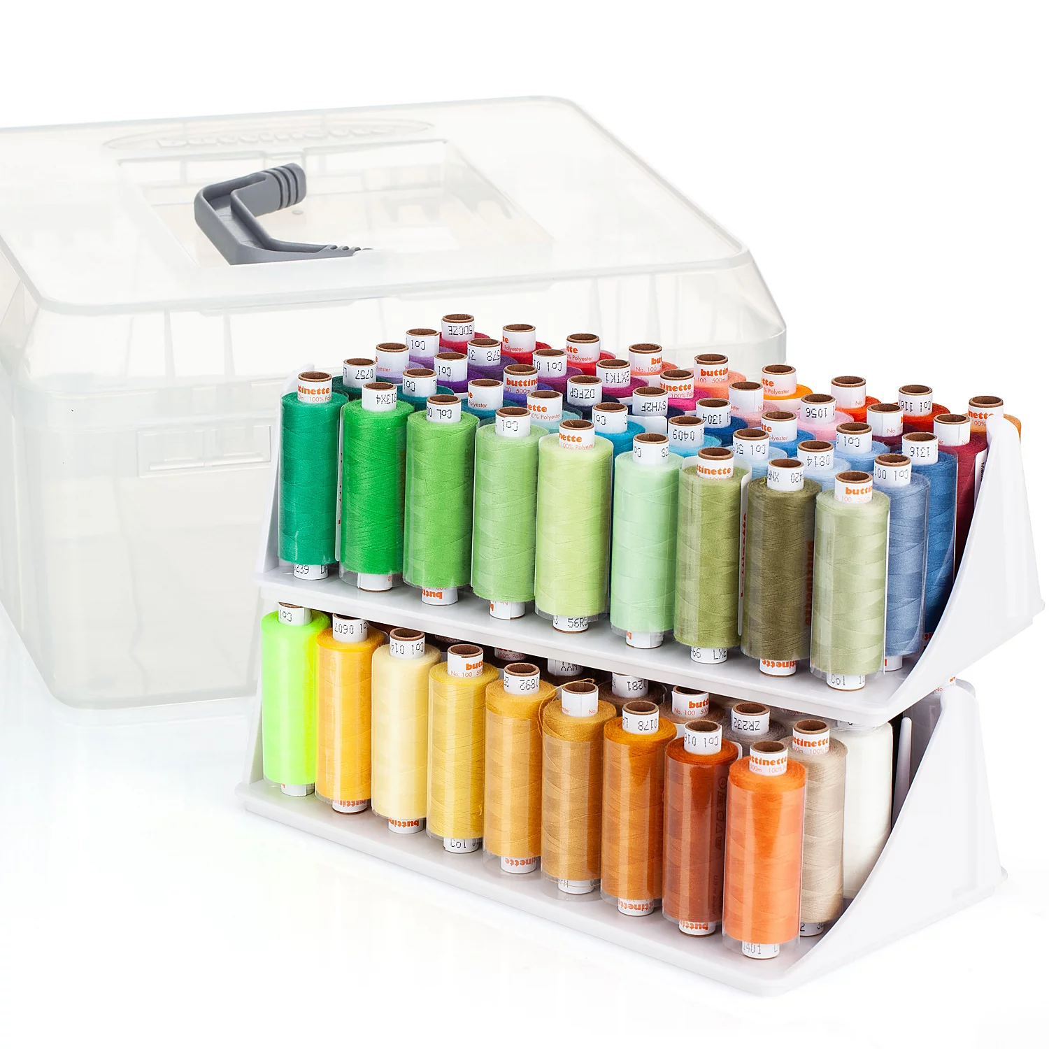 buttinette Nähgarn-Set XL, mit 75 Nähgarnen