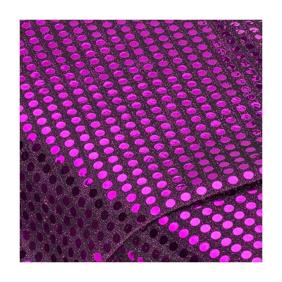 Paillettenstoff Gloss, lila/schwarz, 6 mm Ø, 135 cm breit