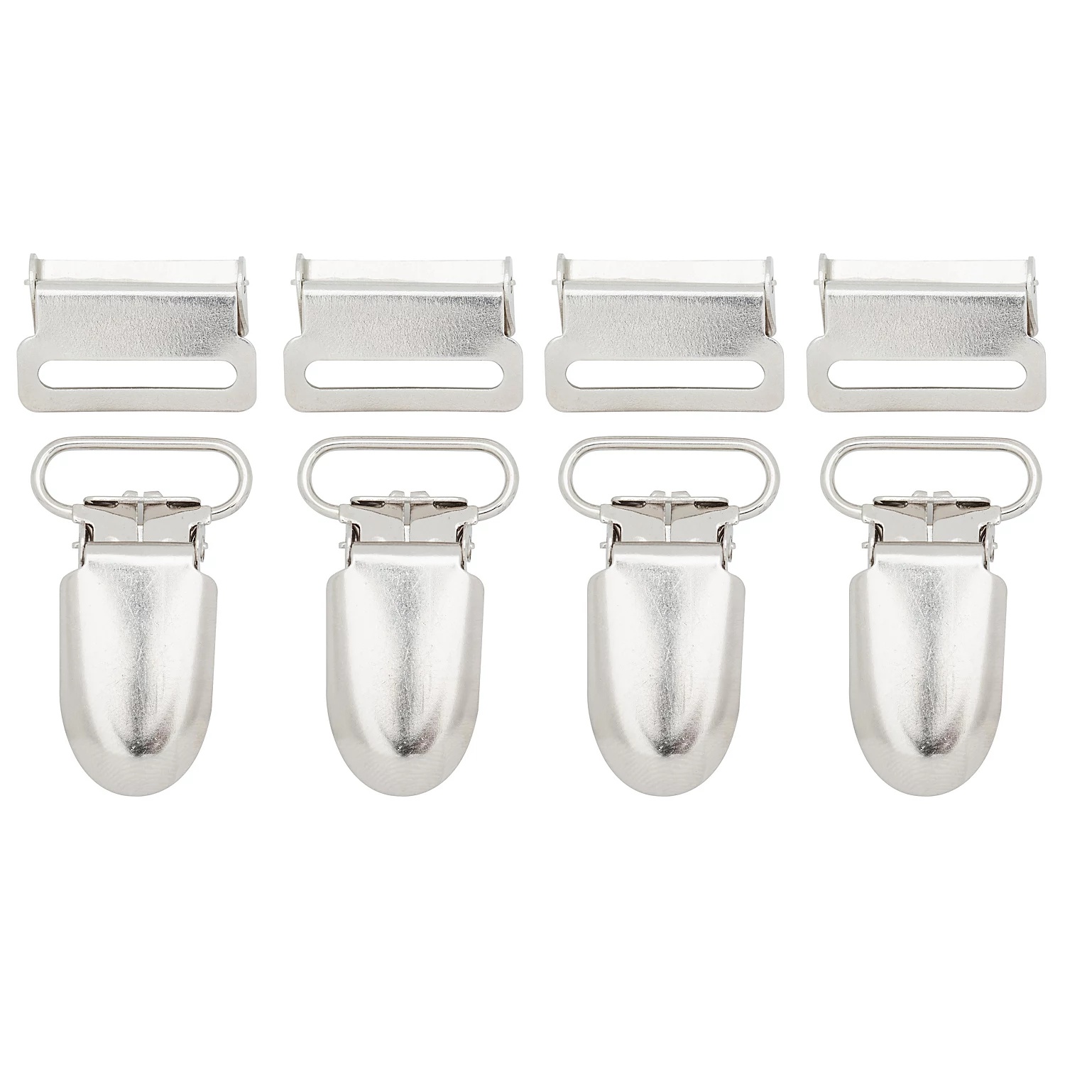 buttinette Hosenträger-Clips mit Versteller, Größe: 53 x 25 mm