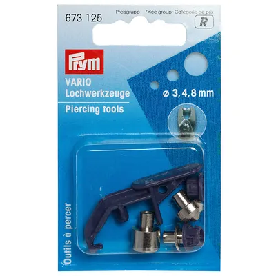 Prym Lochwerkzeuge für Lochgröße: 3, 4 und 8 mm Ø