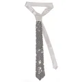 Krawatte Pailletten, silber