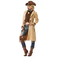 Cowgirl-Mantel und Weste, beige/braun