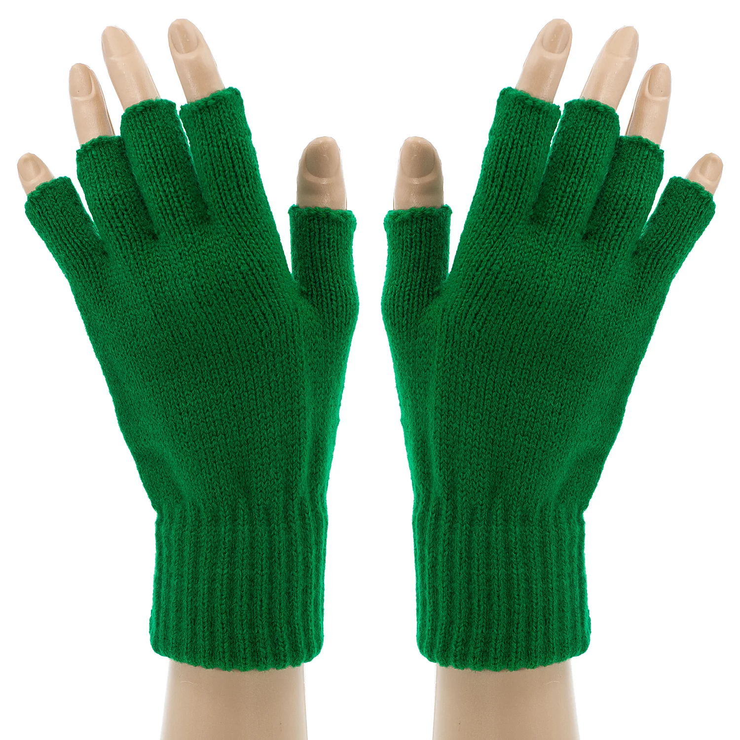 Strick-Handschuhe, dunkelgrün Image
