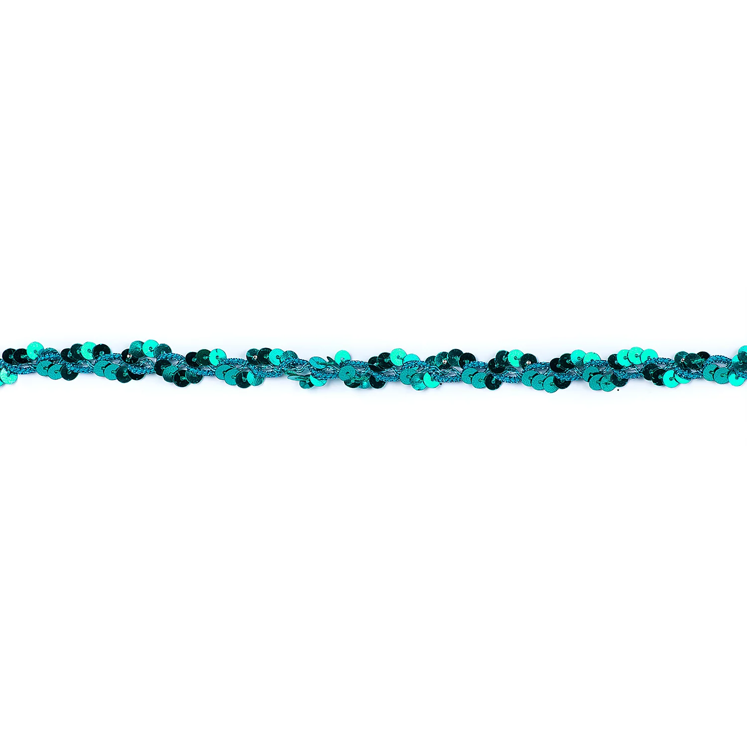 Metallic-Paillettenband, petrol, Breite: 10 mm, Länge: 3 m Image