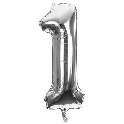 Folienballon 1, silber, 86 cm