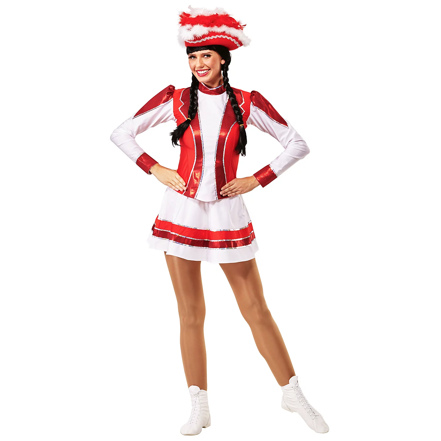 buttinette Gardekostüm rot/weiß/silber für Damen Image