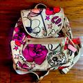 Coach Bags | Coach Kyra Floral Poppy Print Backpack | Color: Pink/White | Size: Os