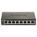 D-Link DGS-1100-08V2 8-Port Gigabit Smart Managed Switch with VLAN support, layer 2 features, QoS, 802.3az EEE, Fanless, Black