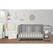 Dream On Me Milo 5-in-1 Convertible Crib & Changer Wood in Gray | 30 H x 30 W x 55 D in | Wayfair 661-SGY