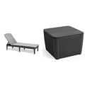 Allibert by Keter Sonnenliege Jaipur + Gartentisch Luzon Plus Flat Wicker