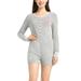 Women's Concepts Sport Heathered Gray New York Giants Venture Sweater Romper