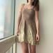 Free People Dresses | Free People Taupe Champagne Ombr Gold Foil Dress | Color: Gold/Tan | Size: S