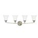 Darby Home Co Irvona 4-Light Dimmable Vanity Light, Glass in Gray | 11 H x 34.5 W x 7.25 D in | Wayfair C0438041D3544866A8BADD5C9667DBEC