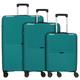 d & n - Travel Line 4000 4-Rollen Kofferset 3tlg. Koffer & Trolleys Petrol Herren