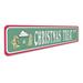 Lizton Sign Shop, Inc Christmas Treat Street Aluminum Sign Aluminum in Gray/Green/Red | 4 H x 18 W x 0.04 D in | Wayfair JW0130-A418