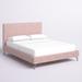 Etta Avenue™ Patrecia Queen Low Profile Platform Bed Upholstered/Polyester in Pink | 44 H x 66.14 W x 87.4 D in | Wayfair