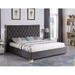 Everly Quinn John-Hendry Tufted Platform Bed Upholstered/Velvet in Gray/Black | 56 H x 86 W x 87 D in | Wayfair 7D1EAAB9F5564FA5BE120E359FD2F509