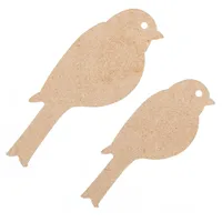 MDF-Vögel, 12,5 cm und 10,5 cm, 6 Stück