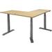 60"W x 60"D Fully Height Adjustable Small Office L-Desk