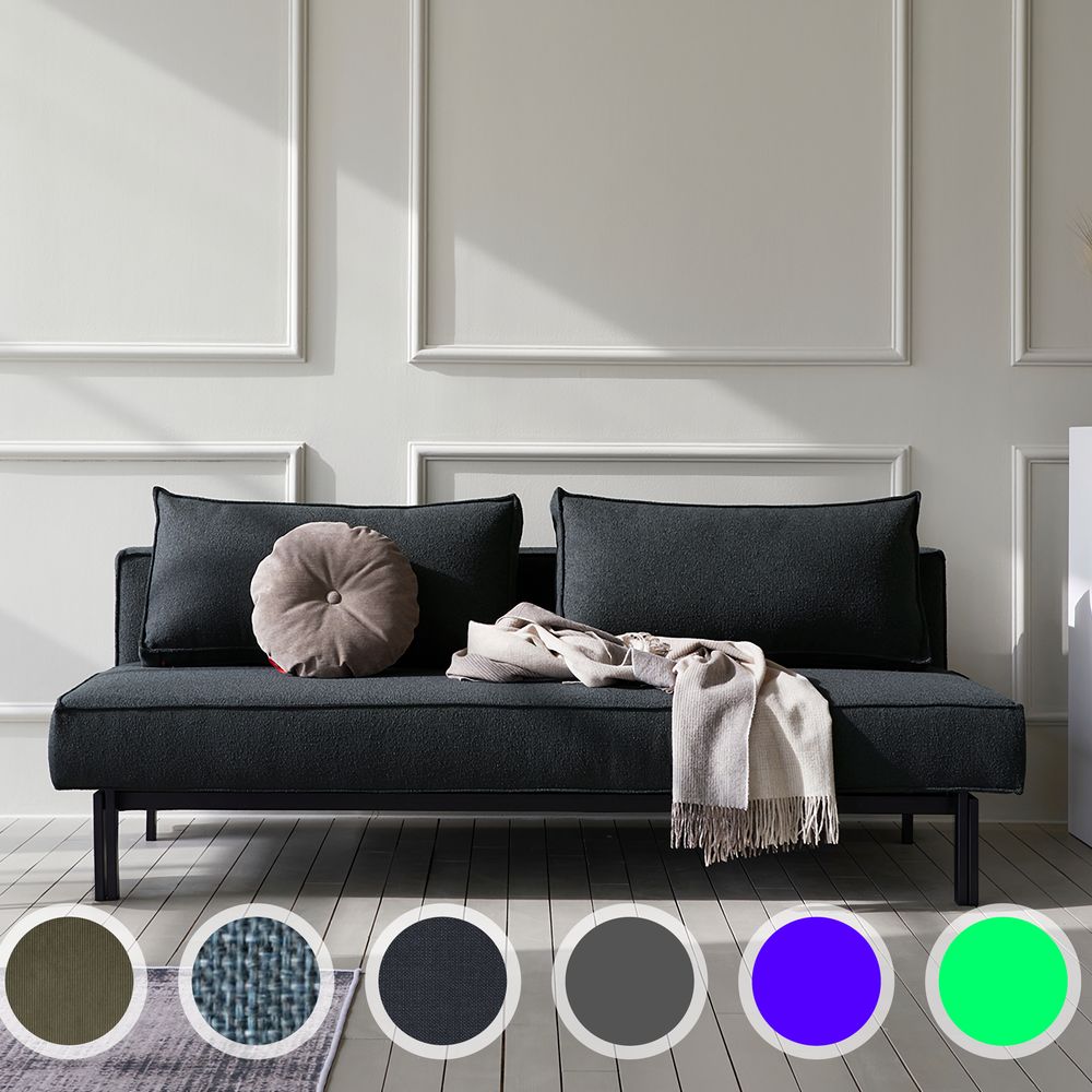 Innovation »SLY« Klappsofa 534 Black Raven / Matt Schwarz