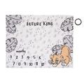 Disney Lion King Simba, Grey, White & Tan Super Soft Milestone Baby Blanket, Grey, White, Charcoal, Tan