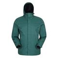 Mountain Warehouse Torrent Mens Waterproof Rain Jacket - Waterproof Raincoat, Lightweight Coat, Taped Seams, Zipped Pockets Casual Cagoule Jacket - for Travelling Pale Green L