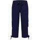 MoFiz Ladies Cropped Trousers Women Casual Pants Work Office Crop Capri Pants 3/4 Length Trousers Multi-Pockets Size S Navy